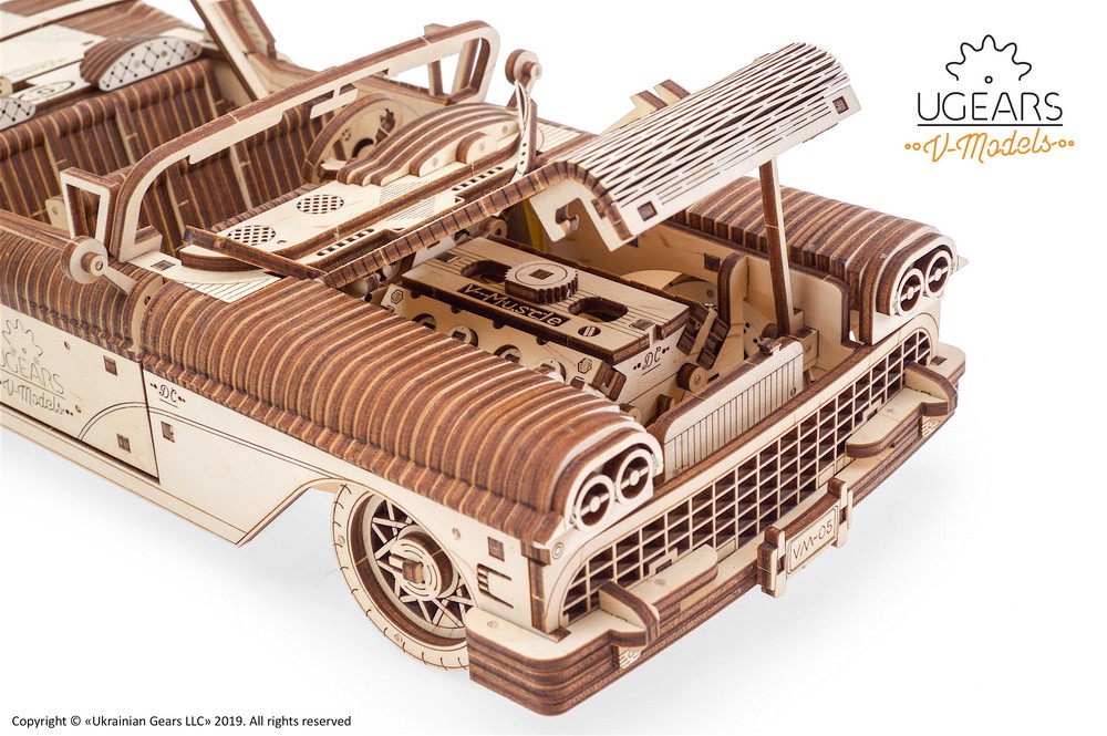 Mechanical UGEARS wooden 3D puzzle Model Dream Cabriolet VM-05 