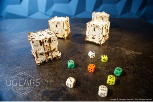 Modular Dice Tower mechanical wooden device for tabletop games