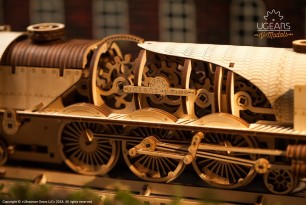 V-Express Steam Train with Tender mechanical model kit