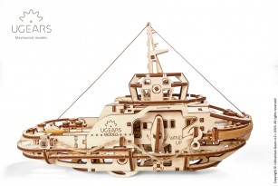 Tugboat mechanical model kit